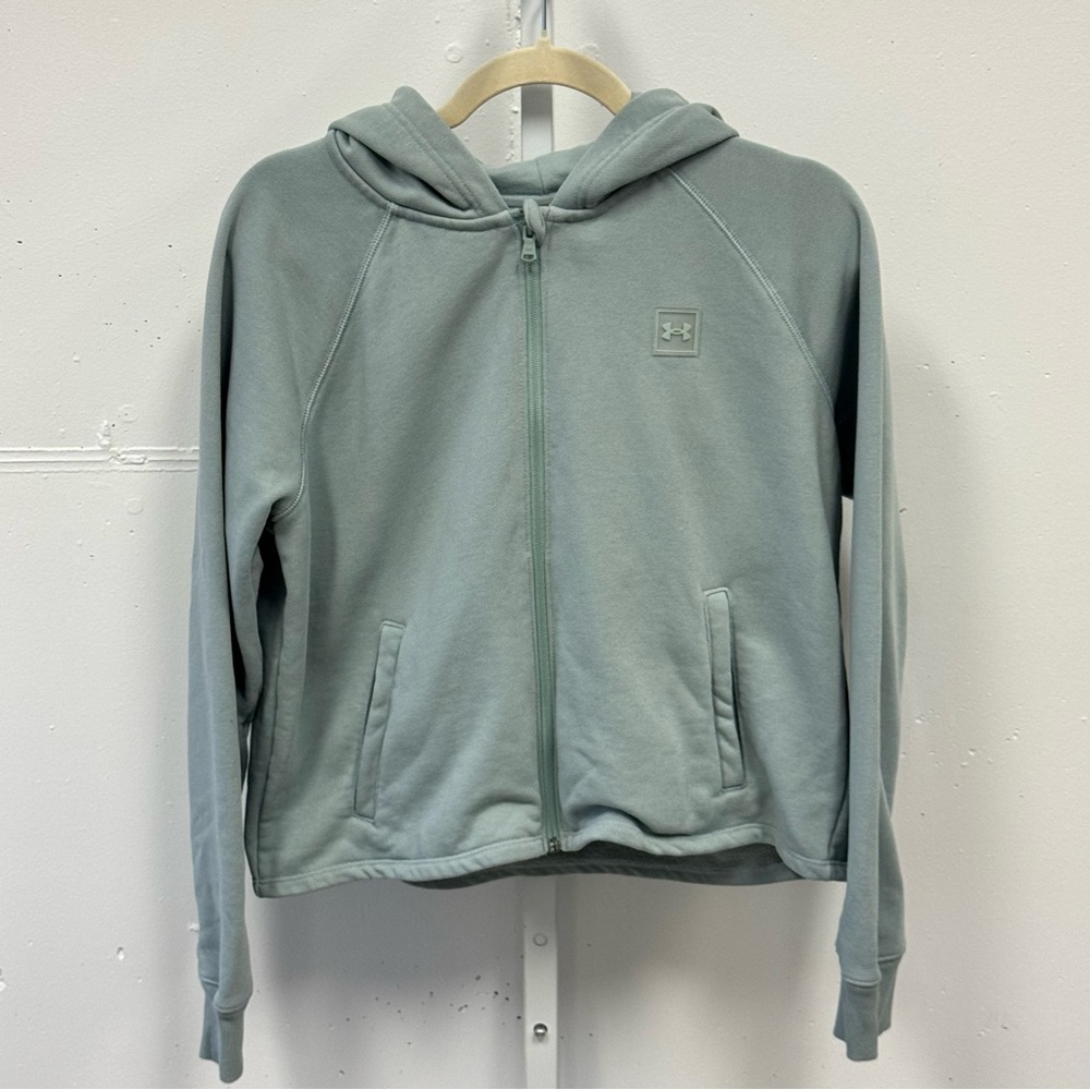 Under Armour Solid Color Training Hooded Athleisure Jacket Mint Green 1379881 Sm